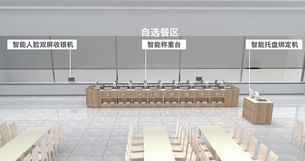 智慧食堂智能托盤綁定機 智慧食堂智能托盤綁定機