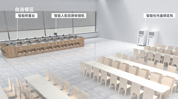 智慧食堂人臉雙屏收音機 智慧食堂人臉雙屏收音機